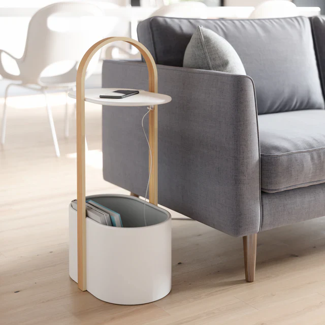 Umbra Bellwood Storage Side Table with Cable Organizer - Image 9