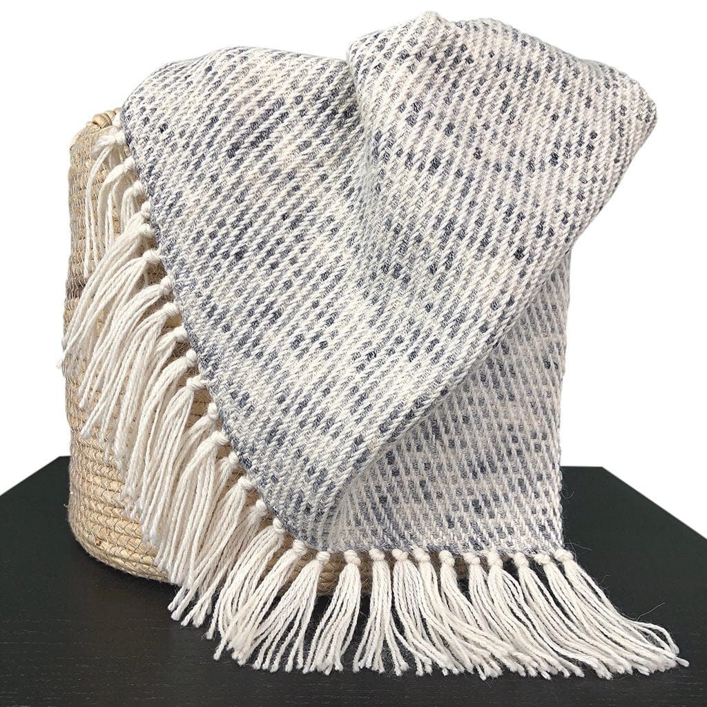 Handmade Alpaca Throw in Heathered Gray - Image 4