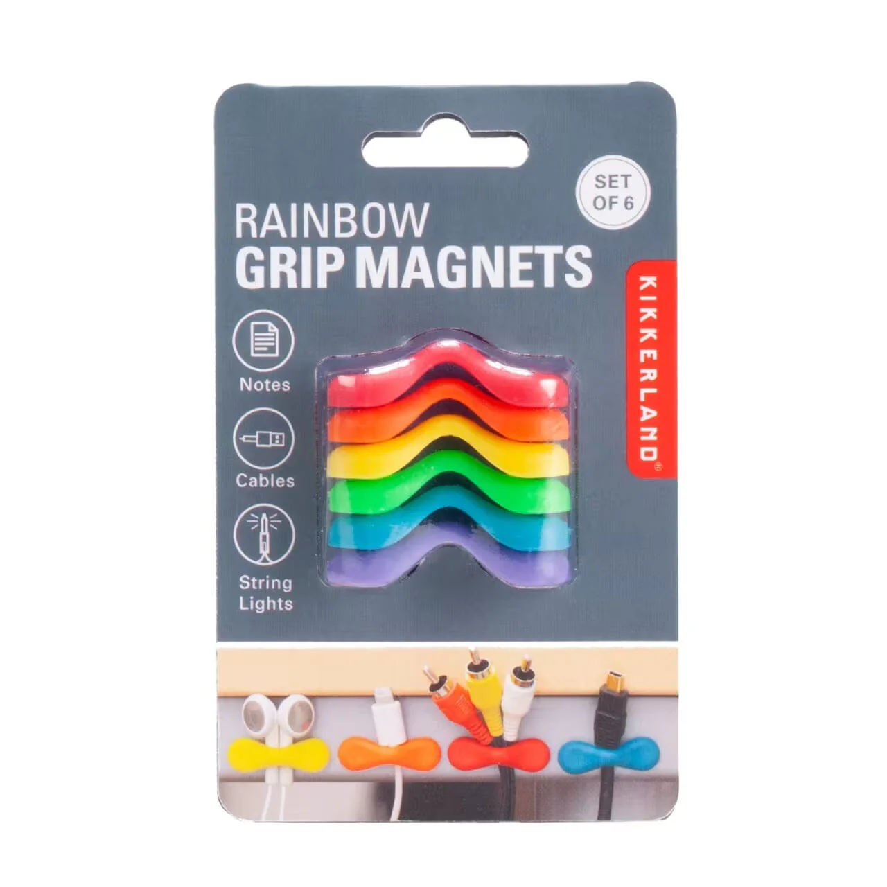 Kikkerland Rainbow Refrigerator Grip Magnets - Image 3