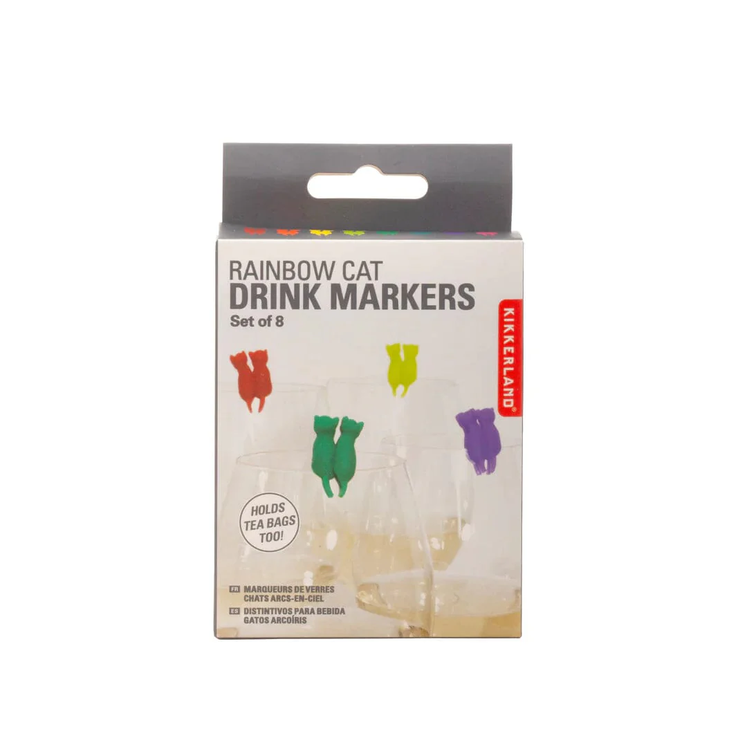 Kikkerland Rainbow Cat Drink Markers - Image 5