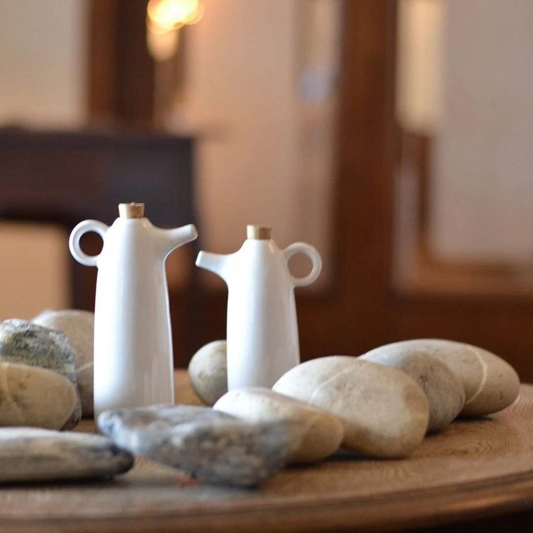 Maia Ming Olivia White Ceramic Cruets - Image 3
