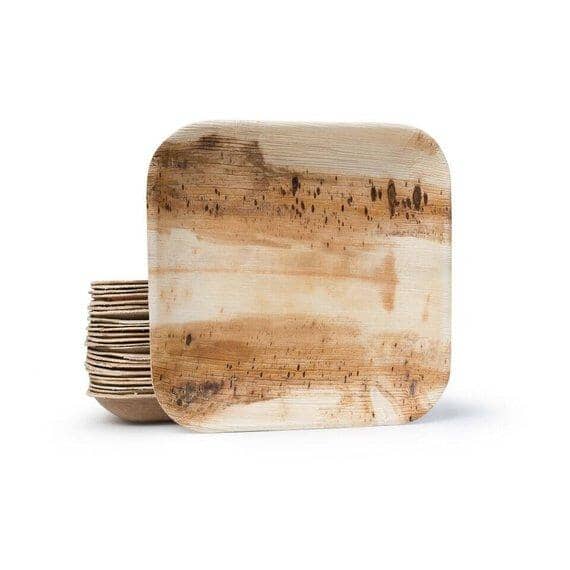 Palm Leaf Square Plates 9 Inch (Set of 25/50/100) - Image 3