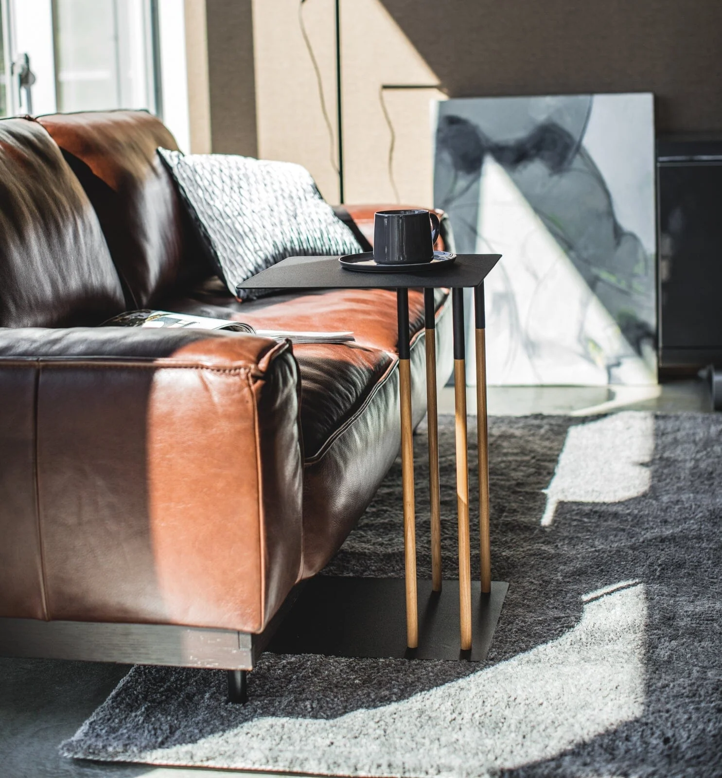 Yamazaki Steel & Wood C Side Table - Image 10